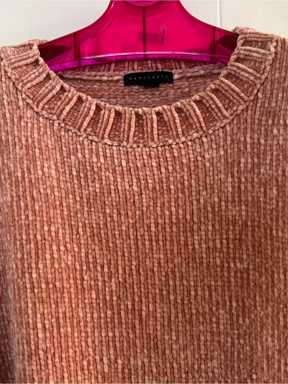 Cozy Chenille Crewneck Sweater - Dusty Rose - L